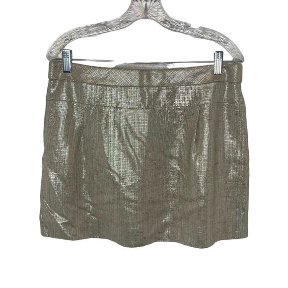 J. Crew Dresses & Skirts - J. CREW COLLECTION Y2K 90s Women's Metallic Gold Mini Skirt NWT 8 Festival Retro